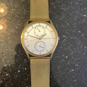 Skagen gold stainless steel watch